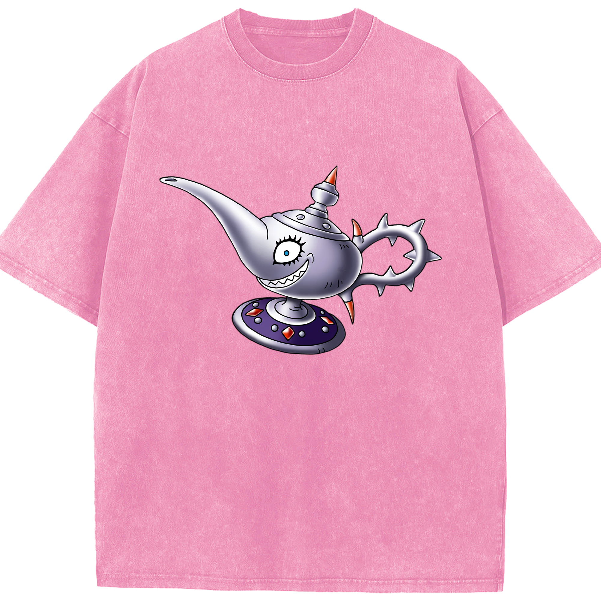 （画像用） ドラゴンクエスト Doragon Kuesuto Dragon Quest 綿100% ヴィンテージ風 半袖Tシャツ（フロントプリント）